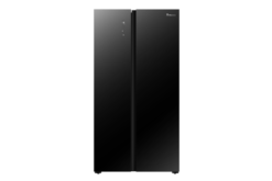 Hisense 566 L Side by Side Refrigerator-Black (Glass Door) RS67W4NV